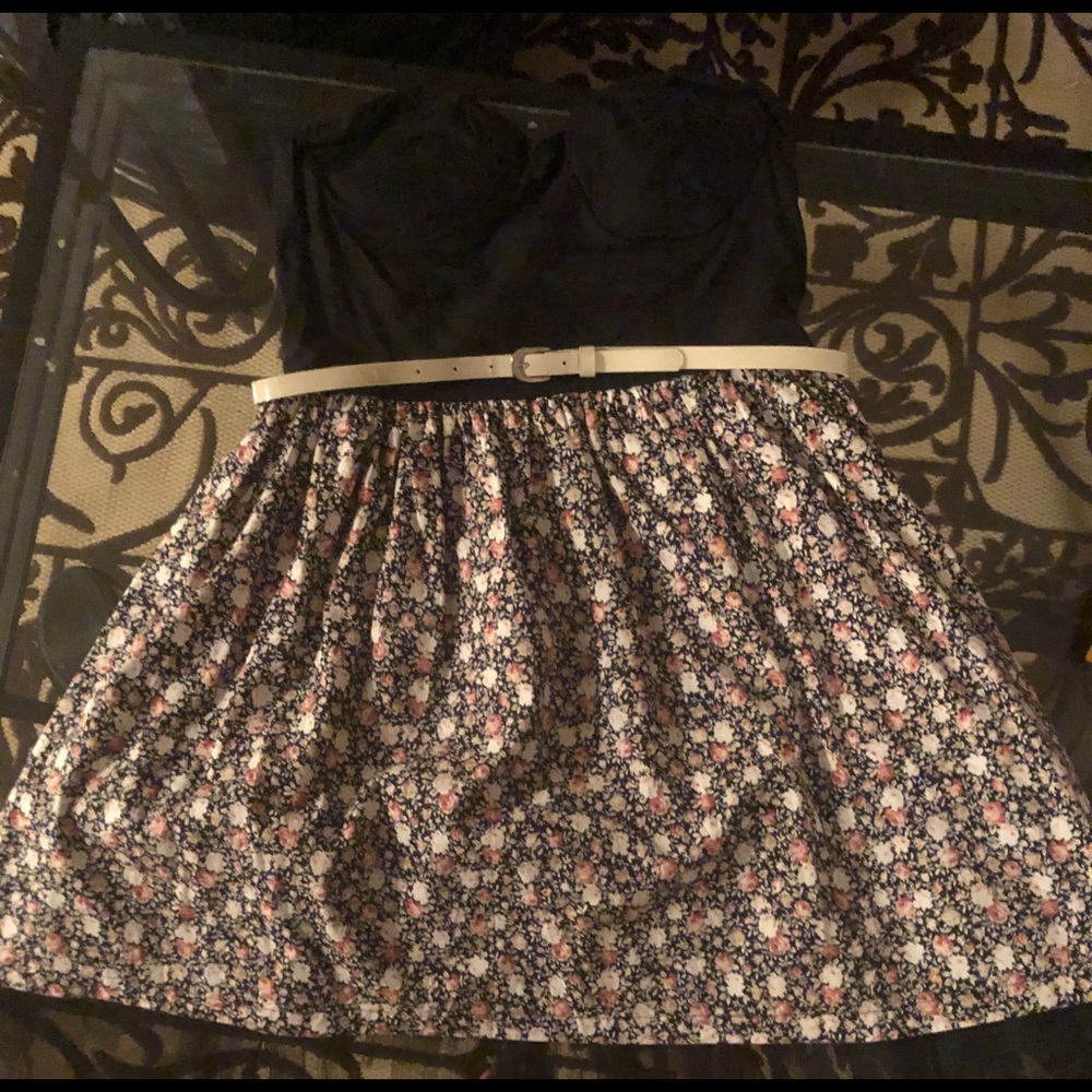 Fit and flare dress w/waist belt